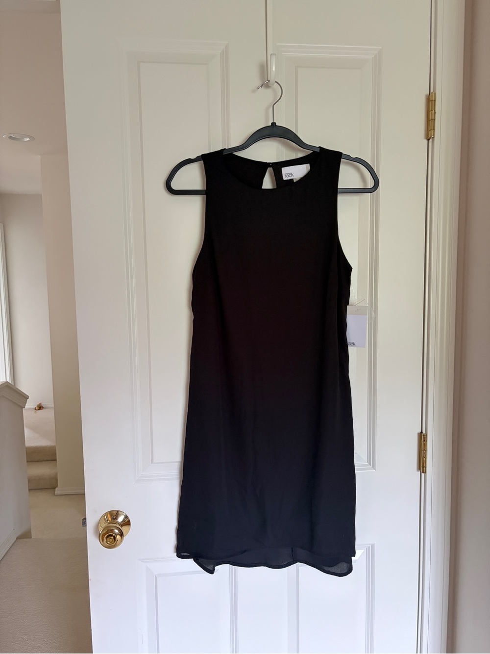 Nordstrom Black Sleeveless Shift Mini Dress